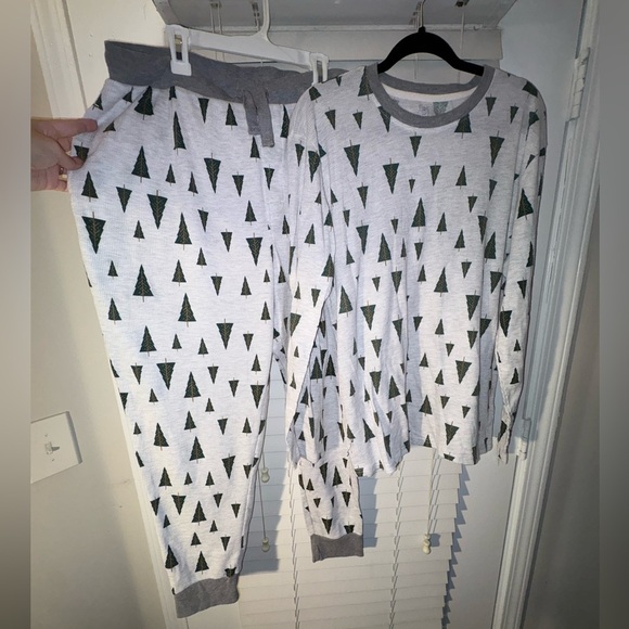 George Men's Holiday 🎄Thermal 2 Piece Pajama Set | Size L | Festive Waffle Knit - Picture 1 of 12